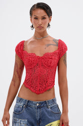 GIRL ON FIRE LACE CORSET