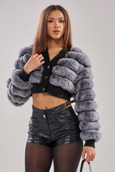 WILD HEART FAUX FUR CARDIGAN