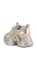 AZALEA WANG AMADO CHUNKY SILVER SNEAKER