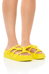 AZALEA WANG BENITA FLAT SANDAL IN YELLOW