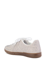 AZALEA WANG BRYAR SILVER EMBELLISHED SNEAKER