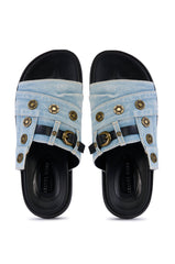 AZALEA WANG CLEMENCY DENIM SANDAL