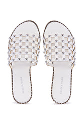 AZALEA WANG DOWE CAGED SANDAL IN WHITE