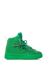 AZALEA WANG HONEY BUSH GREEN EMBELLISHED SNEAKER