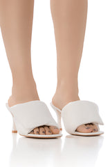 AZALEA WANG PHENOM WHITE PUFF SANDAL