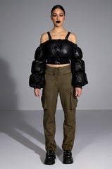 DISTRACTION FOLD OVER CARGO PANTS