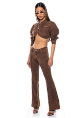 HOTEL CALIFORNIA CROPPED DENIM JACKET