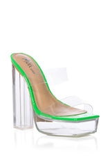 SHAMELESS PVC SANDAL IN GREEN