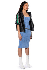 THOSE WHO GET IT DENIM MIDI DRESS