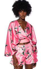 WE MEET AGAIN SATIN BLOUSE