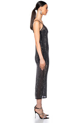 YOUR EYES ONLY SHEER EMBELLISHED DRESS