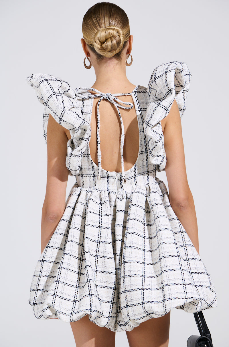 THAT GIRL TWEED MINI DRESS