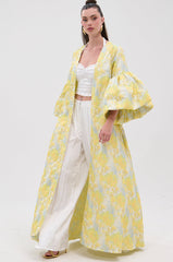 VENICE BROCADE PUFF SLEEVE DUSTER