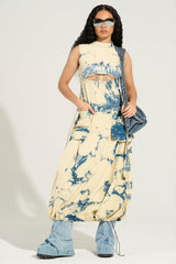 STREET STYLE ACID WASH MAXI DRESS
