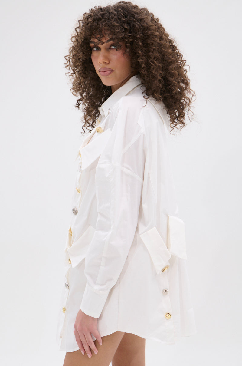 MY BOYFRIENDS SHIRT AGAIN POPLIN MINI DRESS