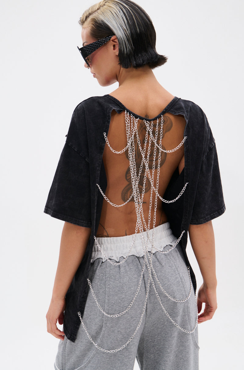 GOTH BAE OVERSIZED DISTRESSED TEE