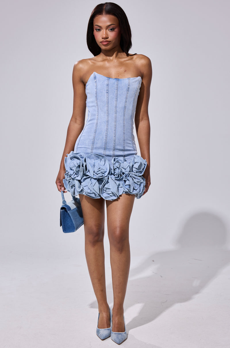 YOURS TRULY DENIM MINI DRESS