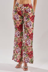ENCHANTED GARDEN FLORAL EMBROIDERED TULLE PANT