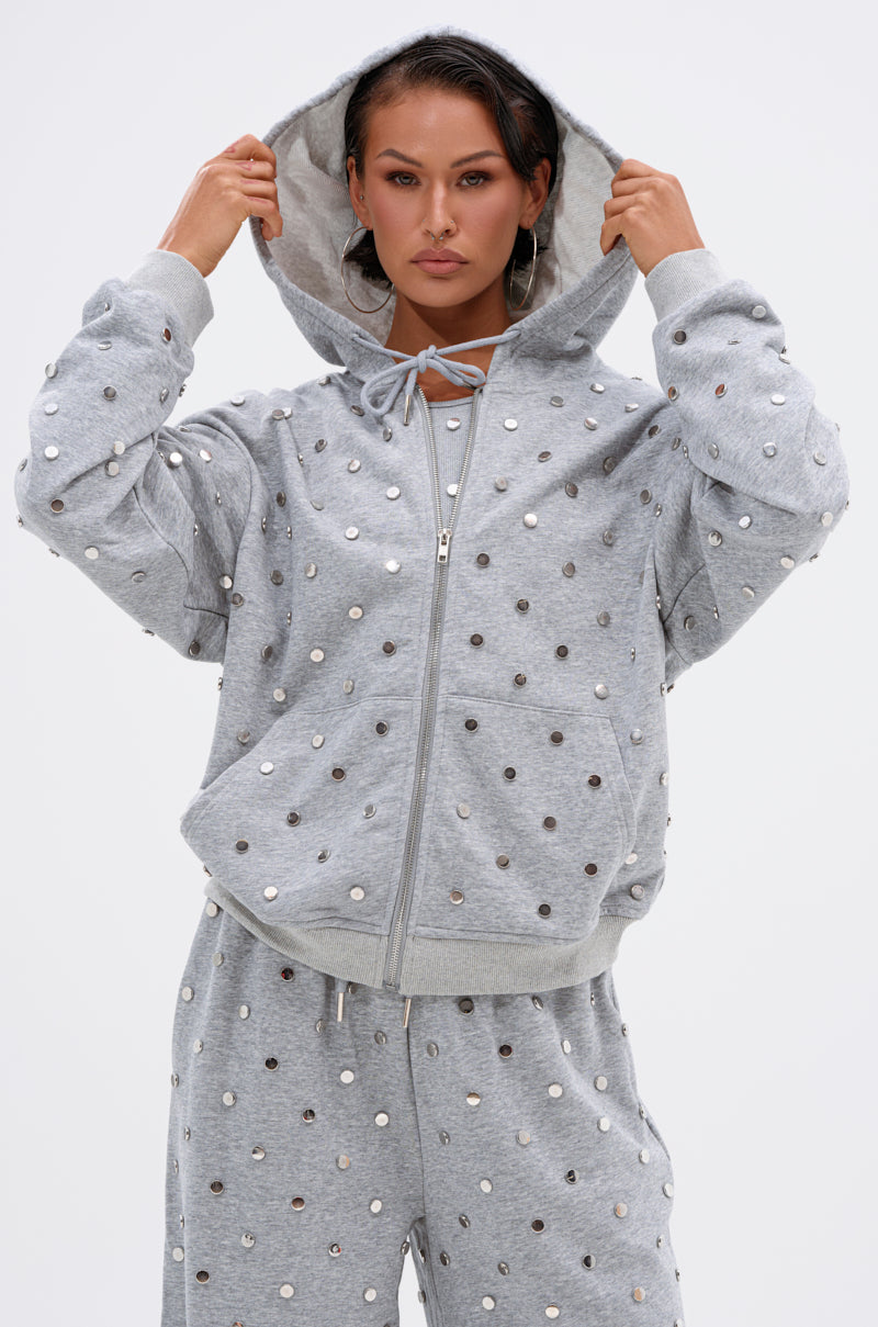 POPPING OFF ZIP UP SWEATSHIRT