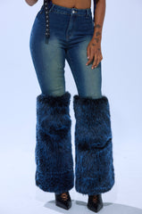 ALL A DREAM DENIM PANT WITH FUR CUFFS
