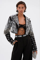 DIRTY MARTINI EMBELLISHED BLAZER