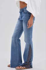 SUMMER DAYS RELAXED DENIM WITH EYELET OPENING