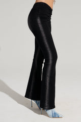 CINCHED UP DENIM PANT IN BLACK
