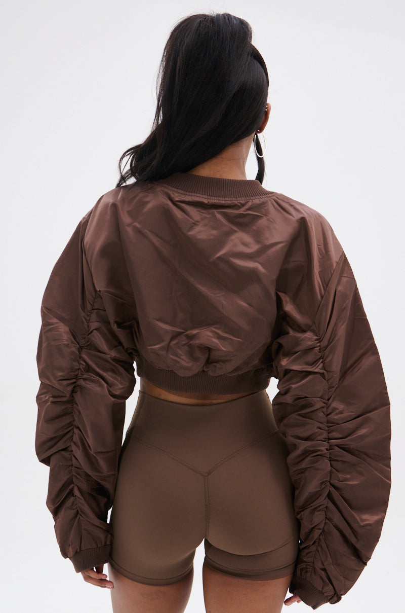 TAKE IT EASY CROPPED BOMBER