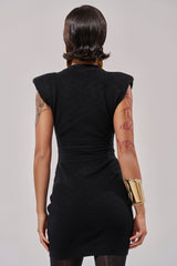 SUSIE SLEEVELESS MINI DRESS IN BLACK