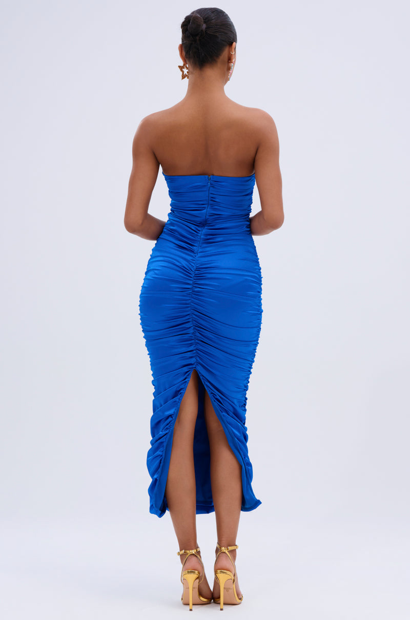 NICOLE SATIN MIDI DRESS