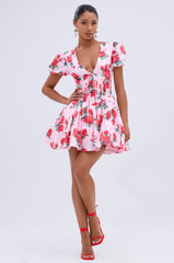 WILL YOU TAKE THIS ROSE SATIN MINI DRESS