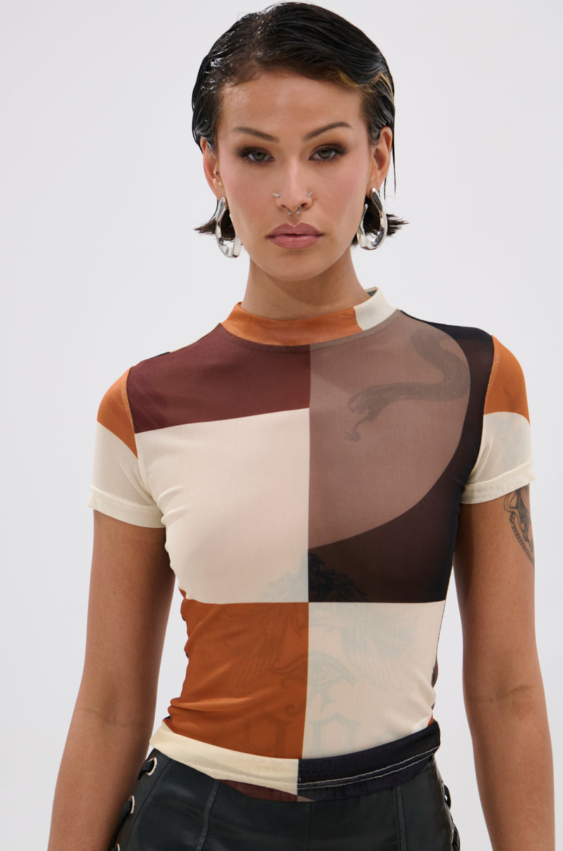 SYMBOLISM MESH SHORT SLEEVE TEE