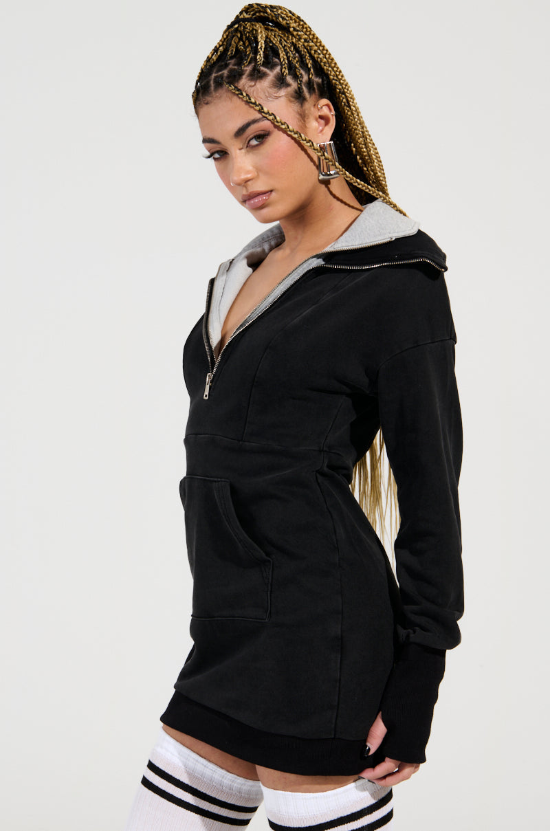 SEEING DOUBLE FRENCH TERRY MINI DRESS