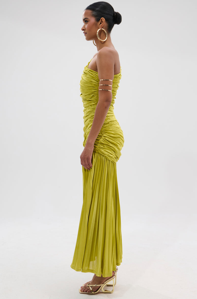 LIFE OF THE PARTY SATIN MIDI DRESS