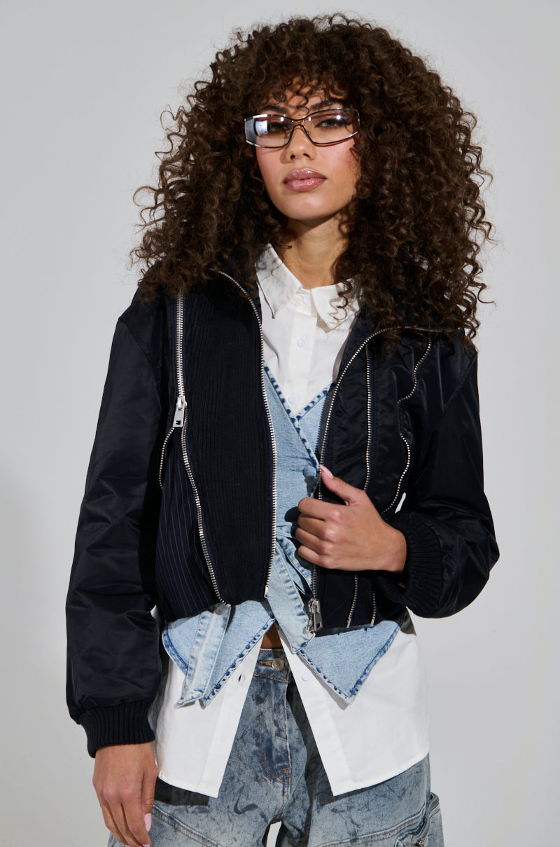 DUKE ZIPPER DETAIL BOMBER