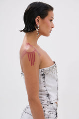 FEELING FREE GREY DENIM CORSET