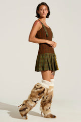 PLAYTIME IS OVER PLAID MINI DRESS