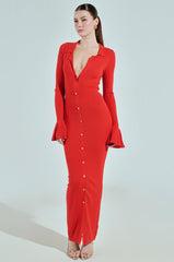 RUNNING LATE KNIT MAXI DRESS