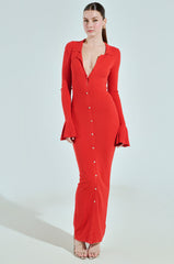 RUNNING LATE KNIT MAXI DRESS