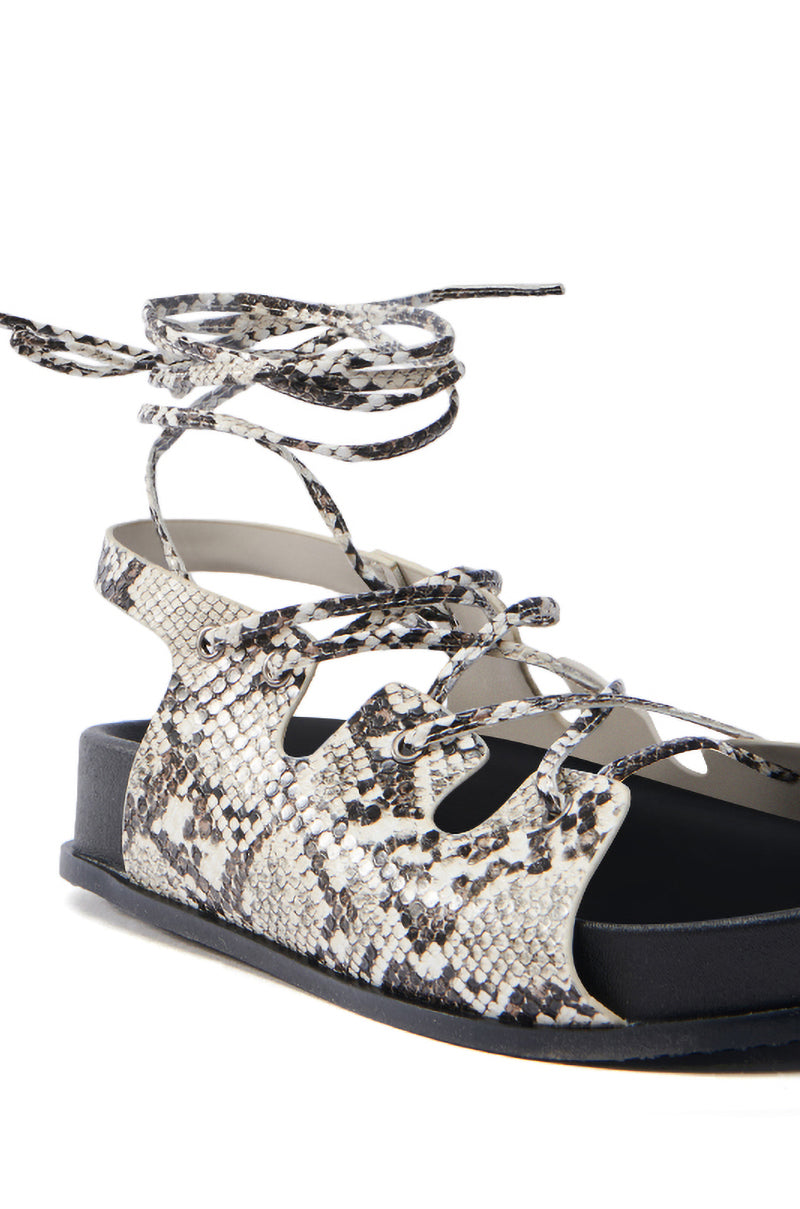 AKIRA YUNA RHINESTONE FLOWER EMBELLISHED SANDAL