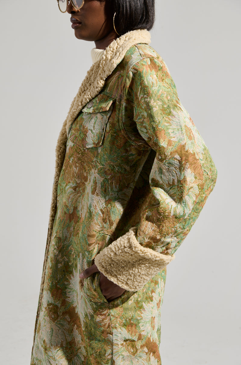 HERE COMES TROUBLE SHERPA LINED TRENCH