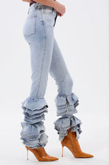 NOT ENOUGH RUFFLE DENIM