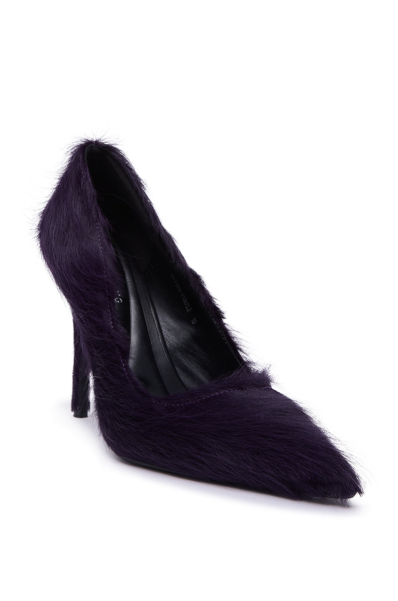 AZALEA WANG ARITRA PURPLE PONY HAIR PUMP