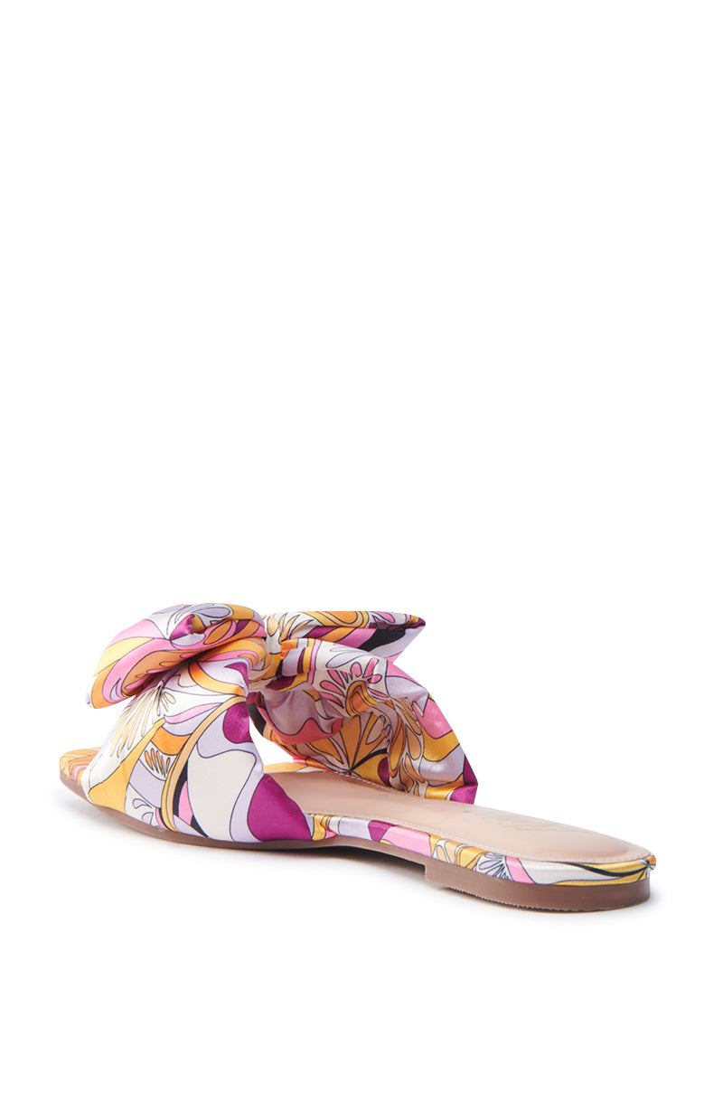 BREEZY SCARF FLAT SANDAL IN FUCHSIA