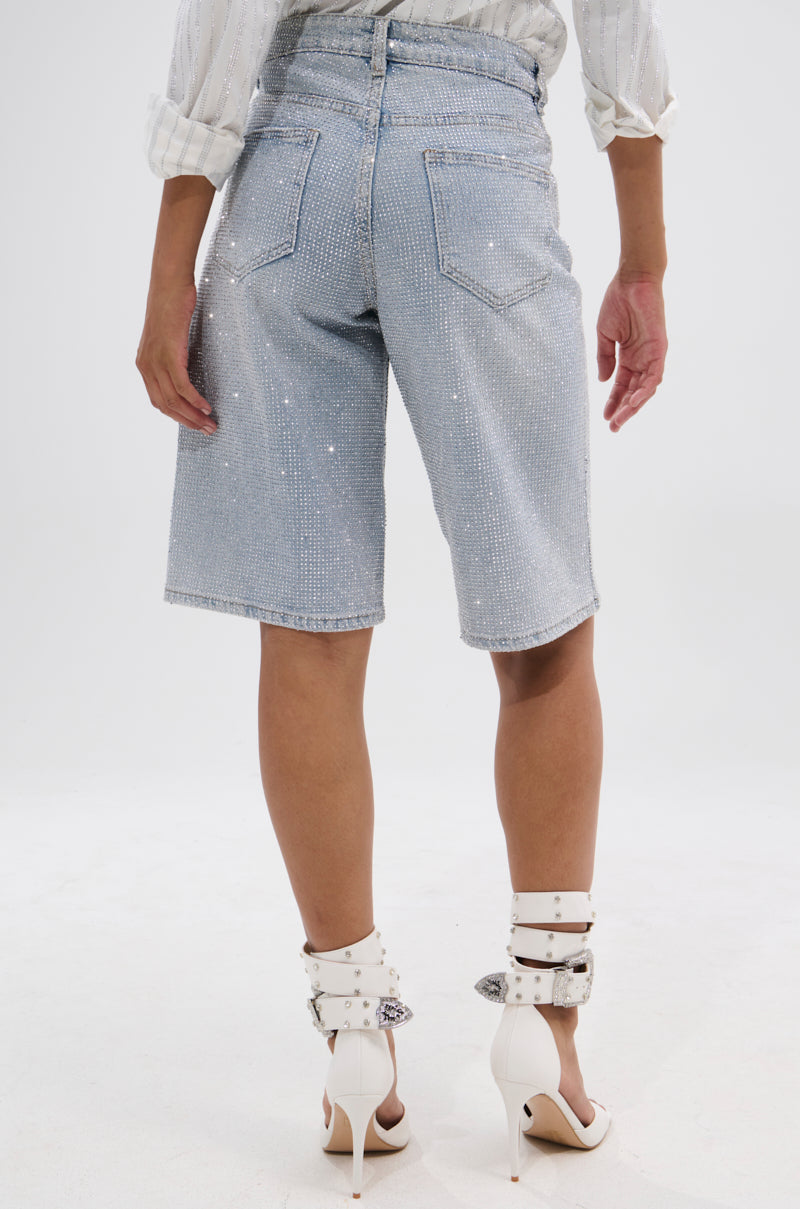 BLING BLING RHINESTONE BERMUDA SHORT
