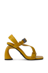 AZALEA WANG CAPRIZE MUSTARD NOVELTY HEEL SANDAL