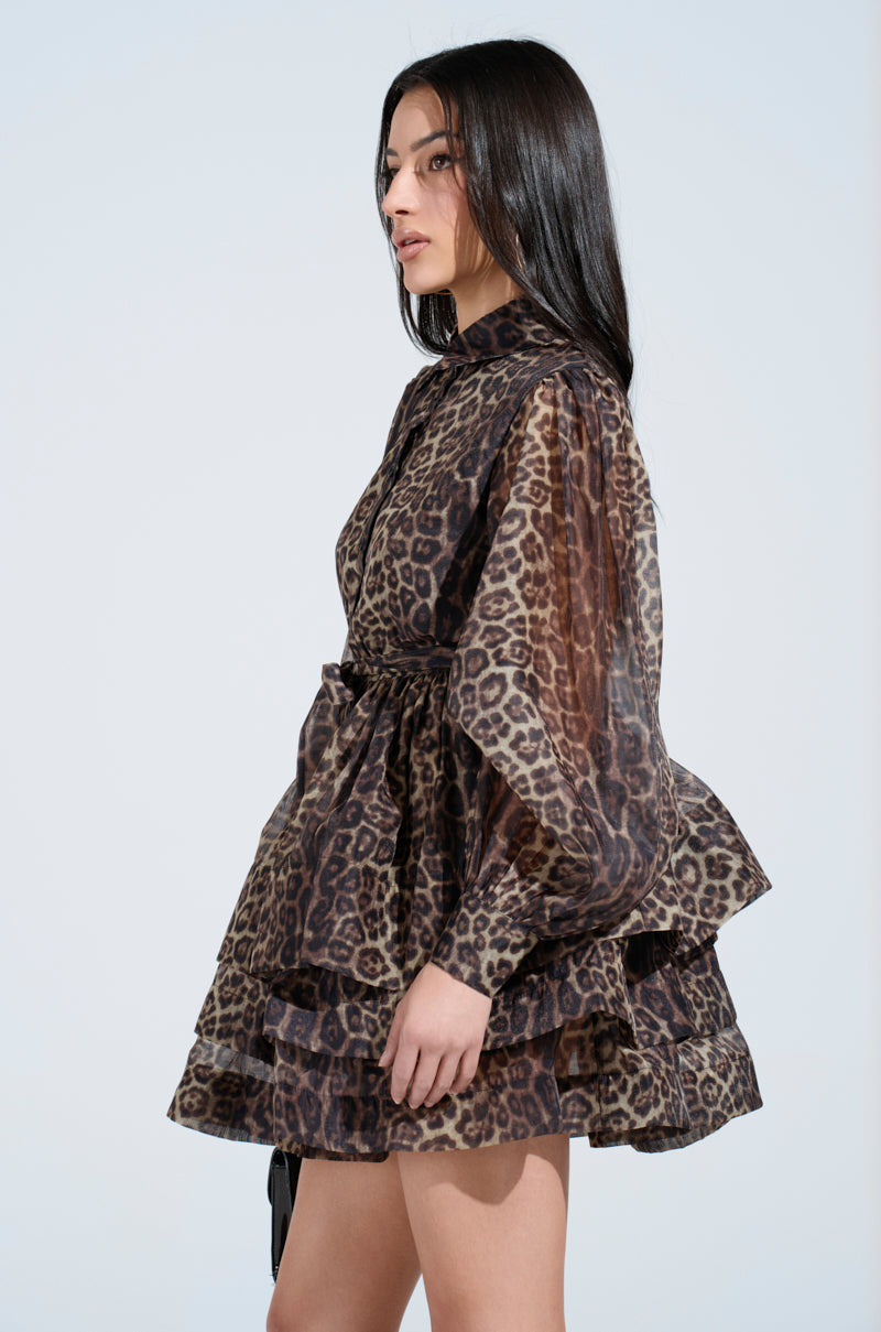 CHICEST OF CHIC LEOPARD PRINT MINI DRESS