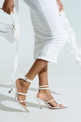 AZALEA WANG CELESIA WHITE STILETTO SANDAL