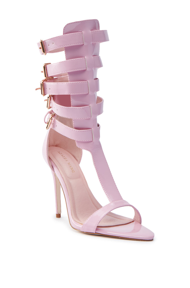 AZALEA WANG CHERELL PINK GLADIATOR SANDAL STILETTO