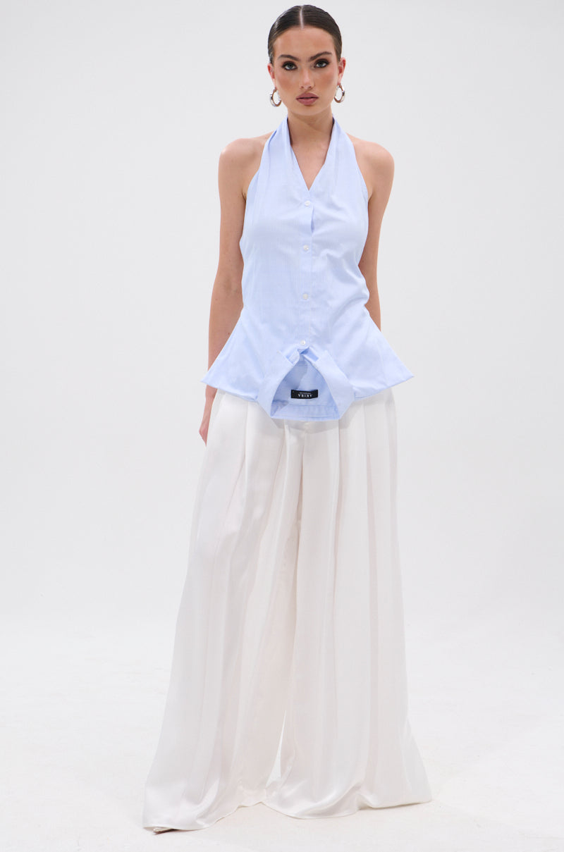 TINA STRIPE POPLIN BLOUSE